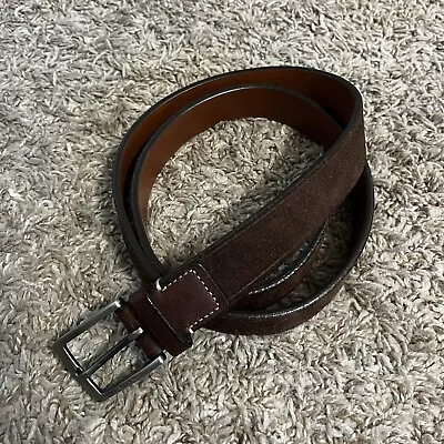 Coach Brown Suede Leather Made In Italy Belt 36 • $35