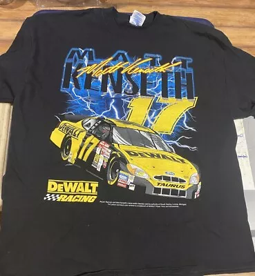 Vintage 90s Y2K Matt Kenseth NASCAR Racing T Shirt Lightning AOP Thunder Tee M • $49.99