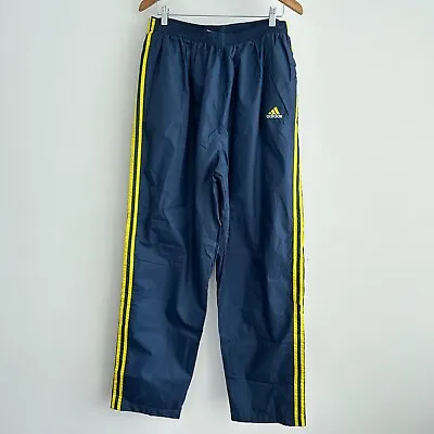 Adidas Vintage Windbreaker Track Pants Mens XXL Jogger Blue Snap Button Legs • $54.99