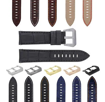 22-24mm Leather Watch Band Strap For Montblanc Timewalker Chrono Watch Top Qlty • $29.95