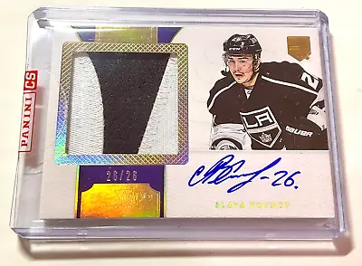 Kings Slava Voynov Mint 2011-12 Panini Dominion Gold Jumbo Patch Auto RC #26/26 • $19.95