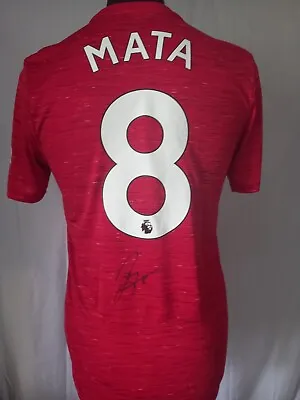 Manchester United Number 8 Home Man Utd Shirt Signed Juan Mata • £140