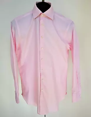 Thomas Pink London Designer Men's Pink Dress Shirt 100% Cotton Size 15.5 X 39 • $22.50