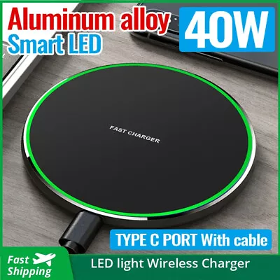 Wireless Fast Charger Charging Pad Dock For Samsung IPhone Android Cell Phone • $11.99