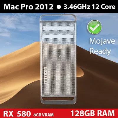 2012 Mac Pro  | 3.46GHz 12-Core | 128GB | 1TB NVMe + 1TB SSD | AMD 580 RX 8GB • $1349