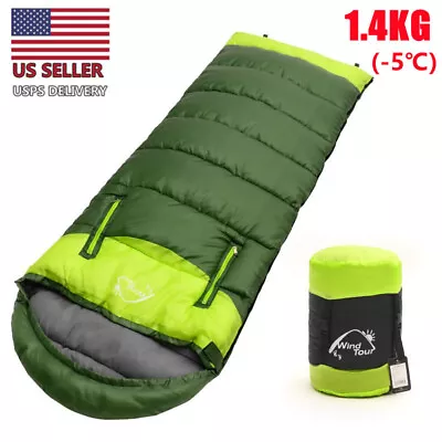 Adult Cold Weather Sleeping Bag With Sack 0 Degree Waterproof US Camping Hiking • $35.51