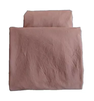 IKEA ULLVIDE Queen Size Flat Fitted Sheet Cotton Dark Pink Rose 2 Piece Set • $21.75
