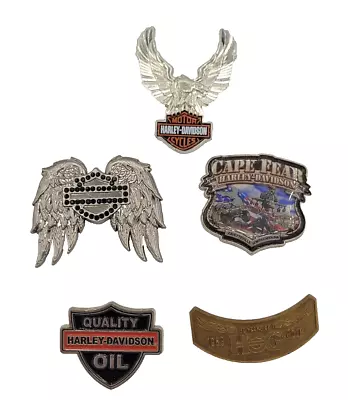 Lot Of 5 Vintage Harley Davidson Motorcycle Lapel Pin Tie Tacks Hat Vest Pin Lot • $11.99