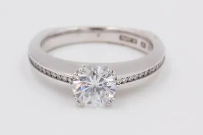 Ladies A. Jaffe 18K Diamond Engagement Ring MES247/13 .13 Ctw For 1 Carat Center • $999