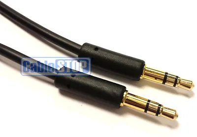 1.5m SLIM 3.5mm Mini Stereo Jack To Jack Audio Headphone Aux Cable Lead Gold • £2.97