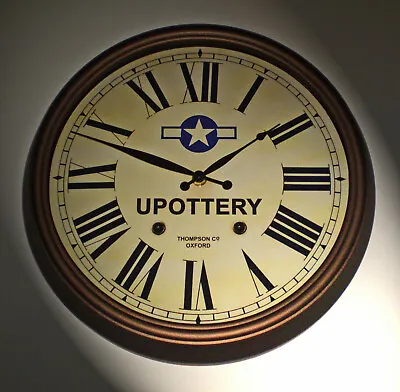 USAAF Style RAF Upottery Souvenir Vintage Style Wall Clock USA Navy Airforce • £58.99