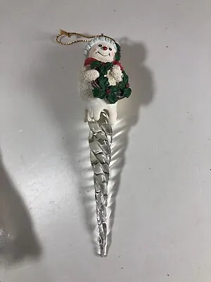 4 Vintage Avon 1995 Gift Collection Icicle Fun Ornament Snowman With Wreath New • $12.98