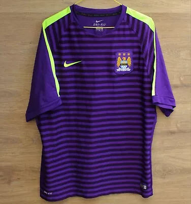 Manchester City 2014 Training Football Soccer Shirt Jersey Trikot Camiseta Nike • $26.99