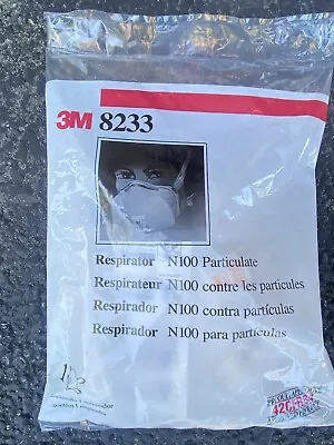 3M 8233 N100 Particulate Respirator 1 Individually Sealed FACE Mask EXP 11/2025 • $10.50