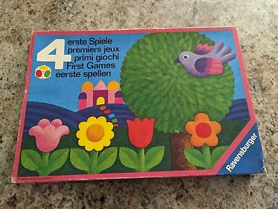 4 First Games Ravensburger Vintage Color Matching Board Game  Germany 1977 • $12.99