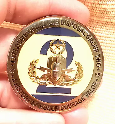Explosive Ordnance Disposal EOD Group 2 Commander CMC US NAVY CPO Challenge Coin • $25.99