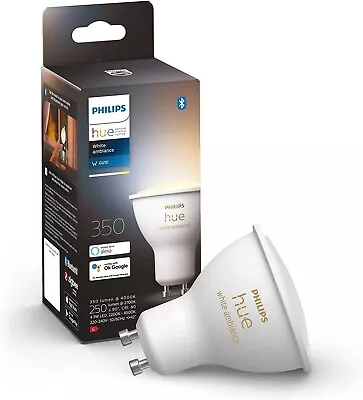 Philips Hue Smart 5W  350 Lumen GU10 White Ambience Bluetooth LED Light Bulb • $39