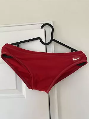 Nike Swim Speedo Swimsuit Red Mens Waist 28 • $19.99