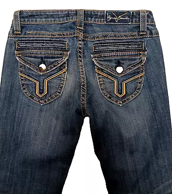 Vigoss Studio The New York Boot Women's Jeans Size 7/8 32 Flap Pocket Dark Wash • $17
