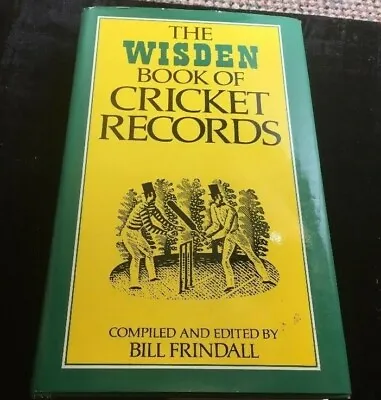 £3.90 • Buy Wisden Book Of Cricket Records  Very Good Book Dust Jacket 1988 2nd Edition 