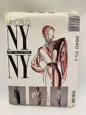 Vintage McCalls Sewing Pattern NY NY 5640 Size 8 Cut • $7.99