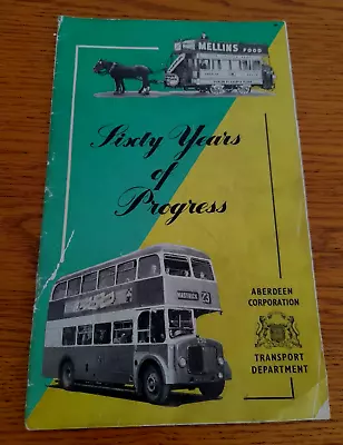 Aberdeen Corporation Transport Department Sixty Years Of Progress Brochure 1958 • £3