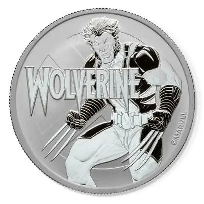 BRAND NEW 2021 1oz Pure Silver Tuvalu WOLVERINE Bullion -  Marvel Mint Capsule • $64.95