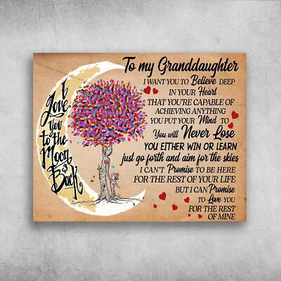 Granddaughter Gift I Love You To The Moon And Back I Want You To Believe D... • $14.52