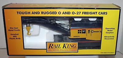 VINTAGE MTH RAIL KING CHESSIE SYSTEM OPERATING CRANE CAR #30-7916 In O GAUGE • $20