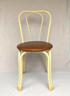 Vintage TELESCOPE Dining Bistro Cafe Metal Chair Padded Seat --RARE! • $59.99