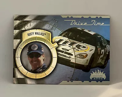 Rusty Wallace 2000 Maxx Drive Time All Blue & Silver Etched Foil Insert Card DT8 • $3.99