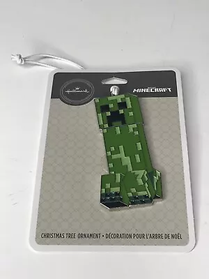 Hallmark Minecraft Creeper Flat Metal Christmas Tree Ornament New • $3.49