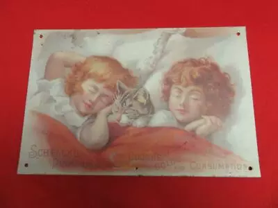 Schenck’s Pulmonic Syrup Metal Sign - 2 Girls And A Cat • $34.95