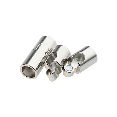 2x Metal Magnetic Clasp Connector For Jewelry Leather Bracelet Making Silver • £4.24