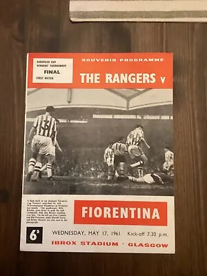 1961 ECWC FINAL RANGERS V FIORENTINA  *Exc Condition Football Programme* • £94.99