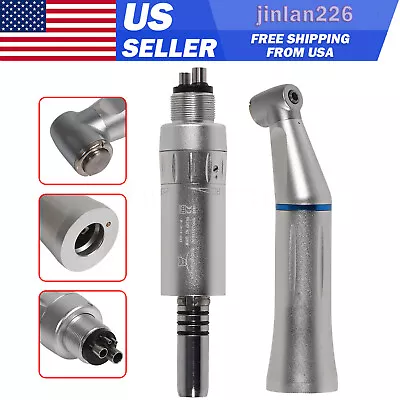 Dental Slow Low Speed Handpiece Push Contra Angle NSK Style Air Motor 4Holes • $21.90