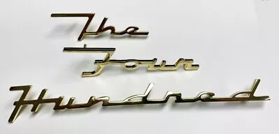 NEW! 1955 - 1956 Packard The Four Hundred Hardtop 3pc Gold Fender Trunk Emblems • $135