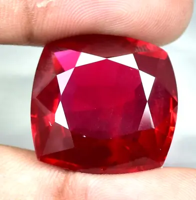 22.35Ct AAA+ Flawless Red Burma Ruby Cushion Cut Loose Gemstone Certified • $30.99