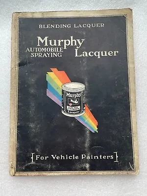 Vintage Murphy Paint Lacquer Auto Car Vehicle Sample Book Varnish Com Newark Usa • $50