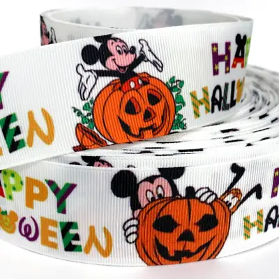 GROSGRAIN RIBBON 5/8 7/8 1.5 3  Halloween Mickey Mouse Minnie Gifts Hairbows • $15.98