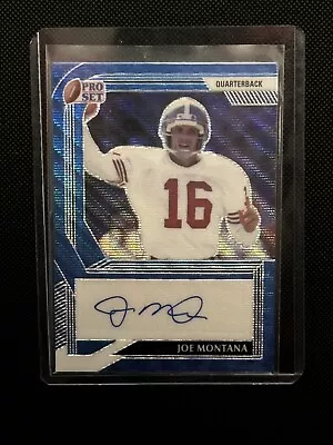 2022 Leaf Pro Set Metal Joe Montana Blue Auto 18/30 - SF 49ers • $49.99