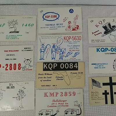 Vintage QSL Radio Cards Lot Amateur Radio QSL Cards Lot Florida QSL Radio Cards • $19.99