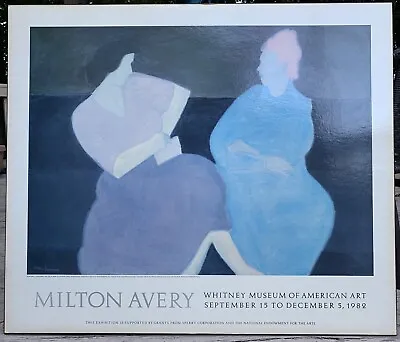 1982 Milton Avery Whitney Museum  Conversation   Litho Print/Exhibition Poster • $350
