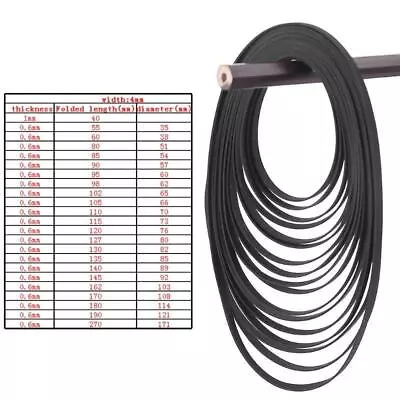 $2.76 • Buy Turntable Belt Rubber Flat Drive Belt For Record Player Walkman DVD 4mm Wide