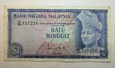 1967 1 Ranggit Malaysia A Better Grade High Value Banknote • $4.24