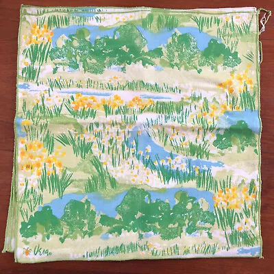 4 Vintage Vera Neumann Cotton Napkins Landscape Floral • $19.95