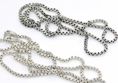 Handcrafted Solid.925 Sterling Silver Venetian Box Chain 2.6 Mm -Choose Length • $319.24