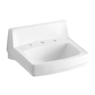 KOHLER Greenwich Wall-Mount Vitreous China Bathroom Sink In White With Overflow • $97.95