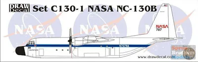 DWD48C130-01S 1:48 Draw Decal NC-130B Hercules NASA (with Stripe) #48-C130-1S • $26.99