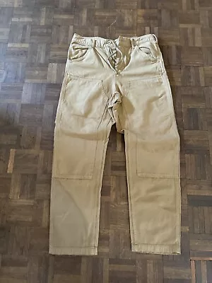 Uniqlo Double Knee Work Painter Trousers Pants Jeans Duck Brown Medium 30-33W • £10.50